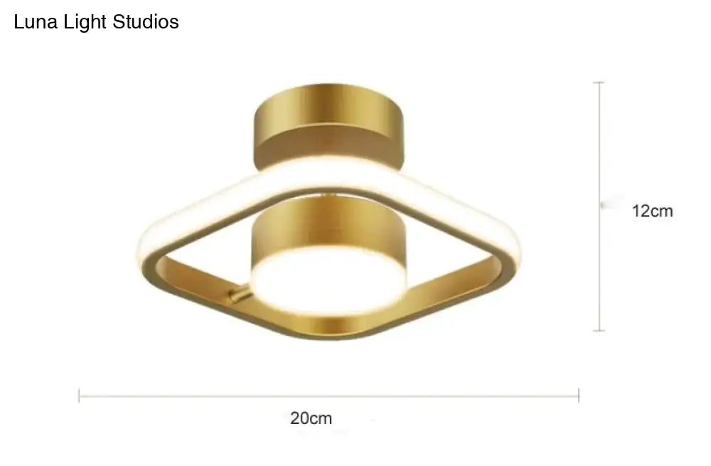 Led Ceiling Lamp With Copper Corridor