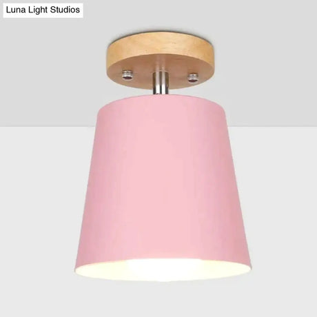 Led Ceiling Light Iron Wood Lamps Nordic Modern Lamp For Living Room Bedroom Decoration Fixture