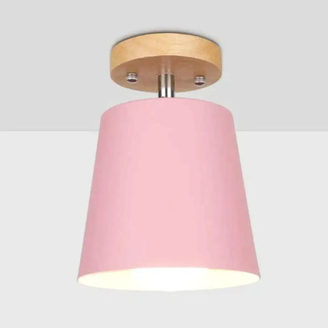 Led Ceiling Light Iron Wood Lamps Nordic Modern Lamp For Living Room Bedroom Decoration Fixture