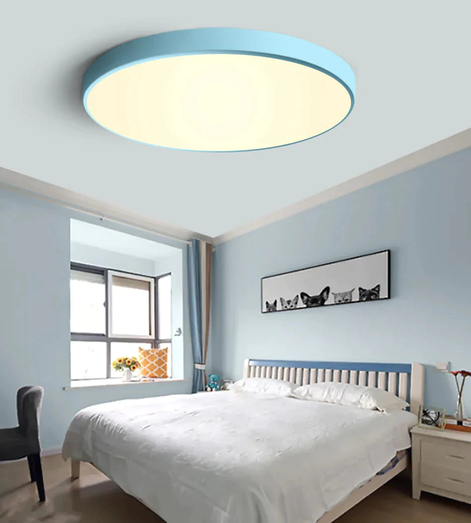 LED Deckenleuchte Moderne Panel Lampe Leuchte Oberflächenmontage Flush Fernbedienung