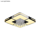 Led Ceiling Light With Crystal Ball Accent And Stepless Dimming Available In 3 Sizes White/3 Color