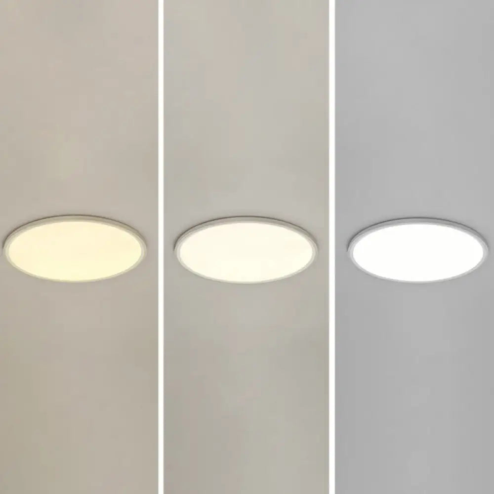 Led Ceiling Mount Fixture - Ultrathin & Simple Acrylic Flushmount Lighting In White / 31’ Third Gear