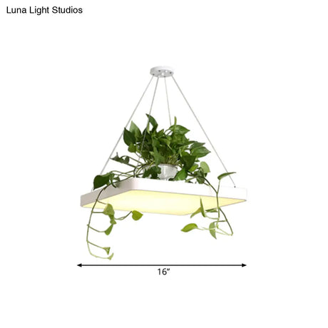 Led Chandelier Light Fixture With Acrylic Shade - Antiqued Style For Dining Room Black/White/Blue