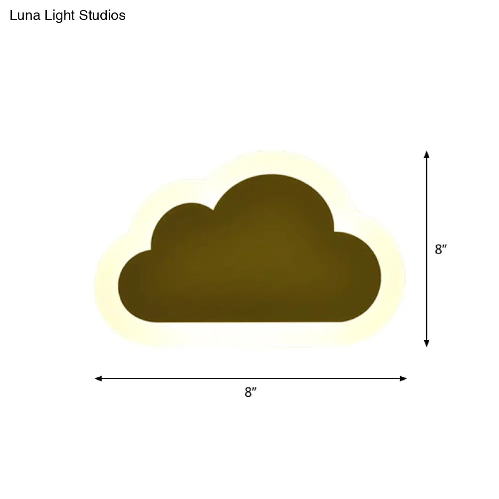 Led Cloud Wall Sconce In White For Simple Living Room Lighting