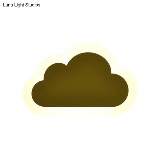 Led Cloud Wall Sconce In White For Simple Living Room Lighting
