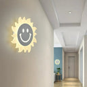 Led Cloud Wall Sconce In White For Simple Living Room Lighting / Smile