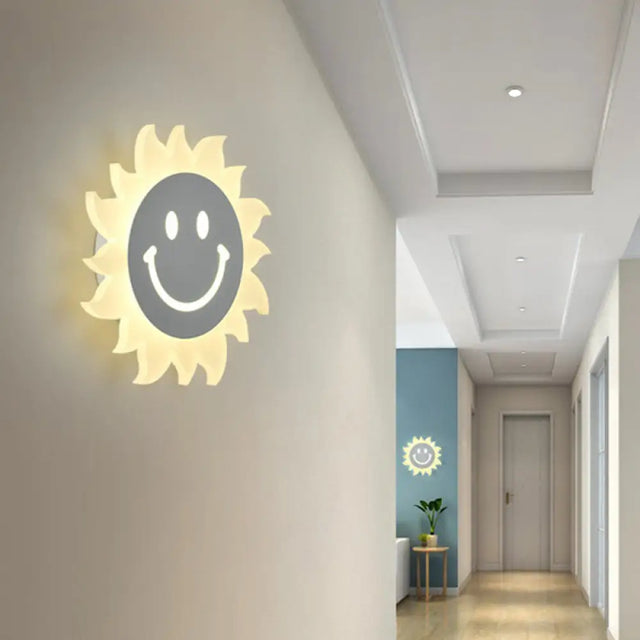Led Cloud Wall Sconce In White For Simple Living Room Lighting / Smile