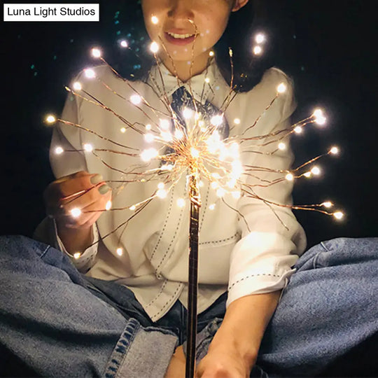Led Dandelion Night Light: Chrome Art Deco Design - Ideal For Bedrooms