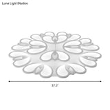 Led Flush Mount Ceiling Lamp With Acrylic Shade In Warm/White/Natural Light For Living Room