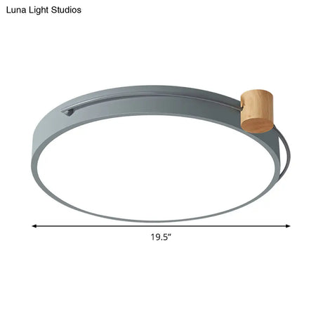 Led Flush Mount Lighting Fixture In Warm/White Light For Living Room Ceiling - Grey/White/Green