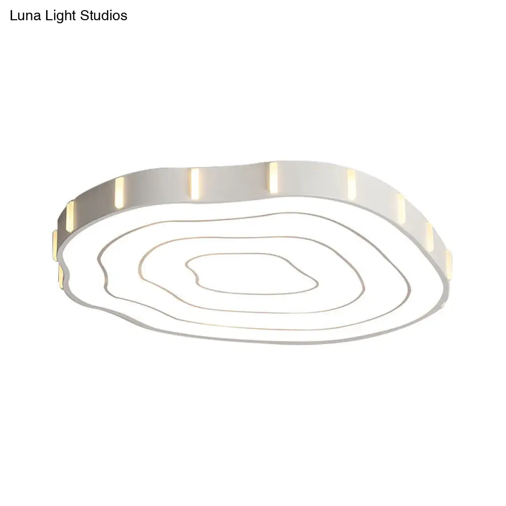 Led Hollow Tree Stump Ceiling Mount Light - Acrylic Modern Stylish Lamp (White) White / 16.5