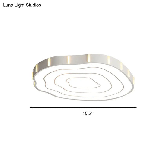 Led Hollow Tree Stump Ceiling Mount Light - Acrylic Modern Stylish Lamp (White)