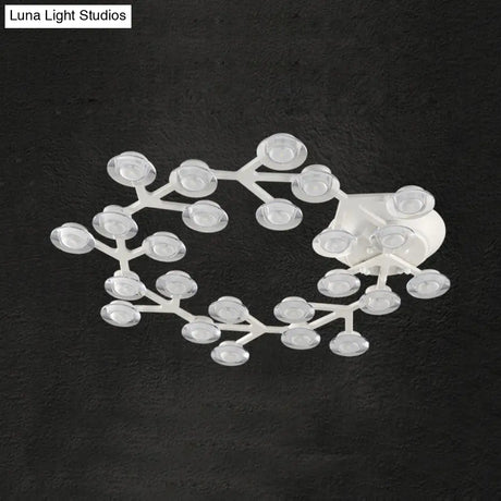 Led Kitchen Flushmount Light With Round Acrylic Shade In Warm/White - 7/9/10 Lights White Flush