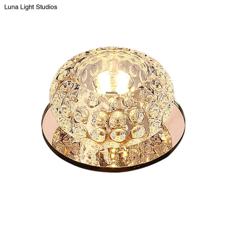 Led Mini Spotlight Ceiling Light With Elegant Crystal Shade - Perfect For Living Room Décor