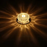 Led Mini Spotlight Ceiling Light With Elegant Crystal Shade - Perfect For Living Room Décor Clear