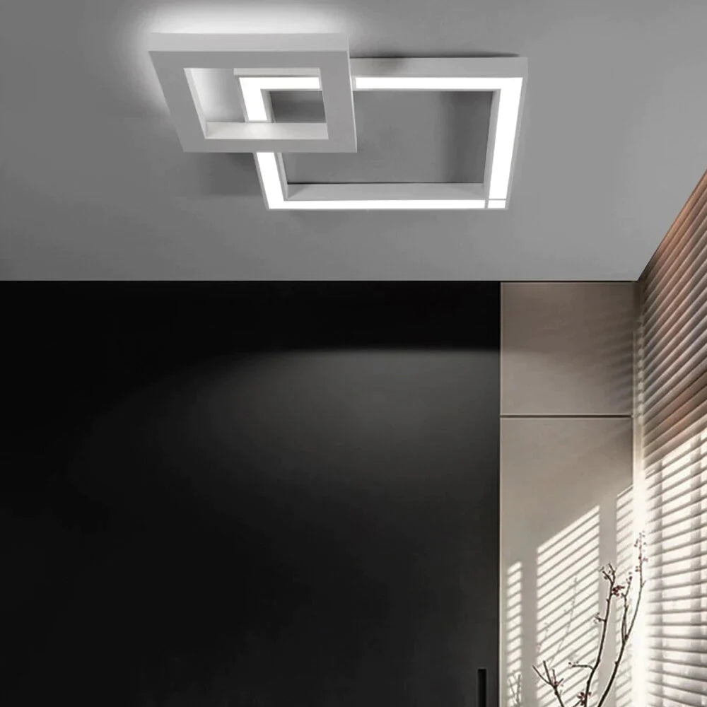 LED Moderne Geometrische Eisen Acryl Schwarz Weiß LED Lampe.LED Licht.Deckenleuchten.LED Deckenleuchte.Deckenleuchte Für Foyer Schlafzimmer
