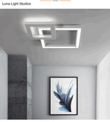 LED Modern Geometric Iron Acryl Black White LED Lamp.LED Light.Ceiling Lights.LED Ceiling Light.Ceiling Lamp For Foyer