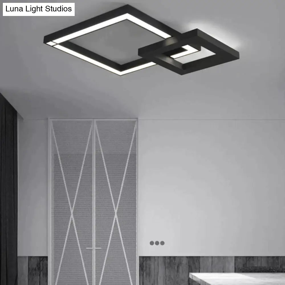 Led Modern Geometric Iron Acryl Black White Lamp.led Light.ceiling Lights.led Ceiling Lamp For Foyer