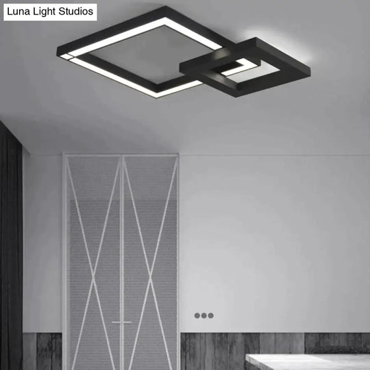 Led Modern Geometric Iron Acryl Black White Lamp.led Light.ceiling Lights.led Ceiling Lamp For Foyer