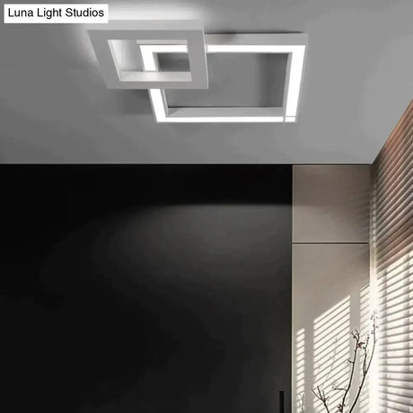 LED Modern Geometric Iron Acryl Black White LED Lamp.LED Light.Ceiling Lights.LED Ceiling Light.Ceiling Lamp For Foyer
