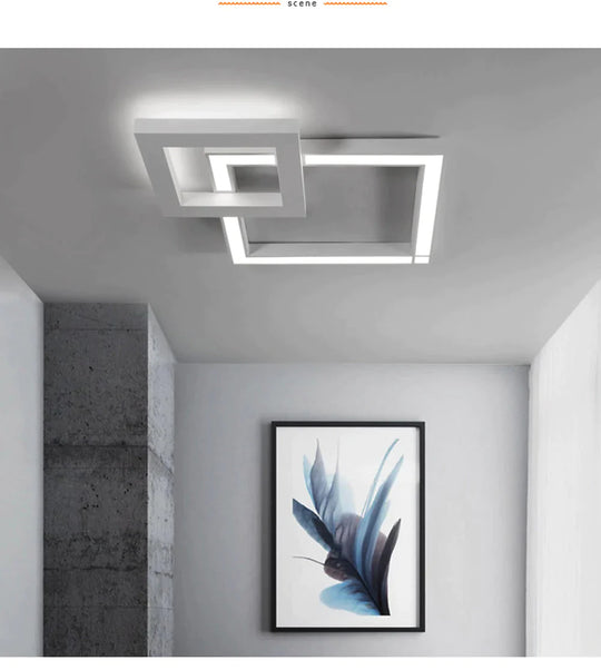 LED Moderne Geometrische Eisen Acryl Schwarz Weiß LED Lampe.LED Licht.Deckenleuchten.LED Deckenleuchte.Deckenleuchte Für Foyer Schlafzimmer
