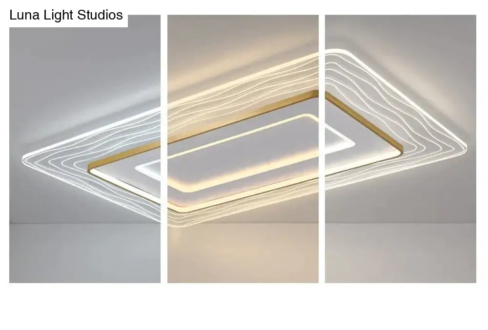 LED Modern Simple Circular Square Bedroom Dining Room Ceiling Lamp Ceiling