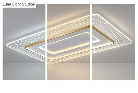 LED Modern Simple Circular Square Bedroom Dining Room Ceiling Lamp Ceiling