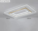 Led Modern Simple Circular Square Bedroom Dining Room Ceiling Lamp Rectangle / Large White Light