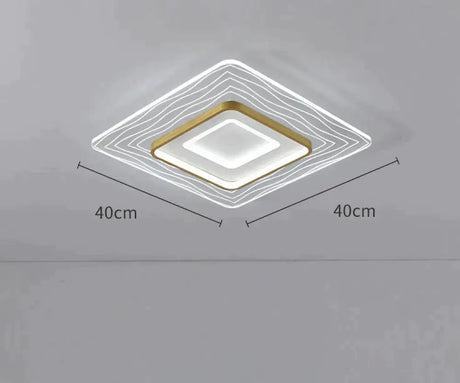 LED Modern Simple Circular Square Bedroom Dining Room Ceiling Lamp Square / Small / White light Ceiling