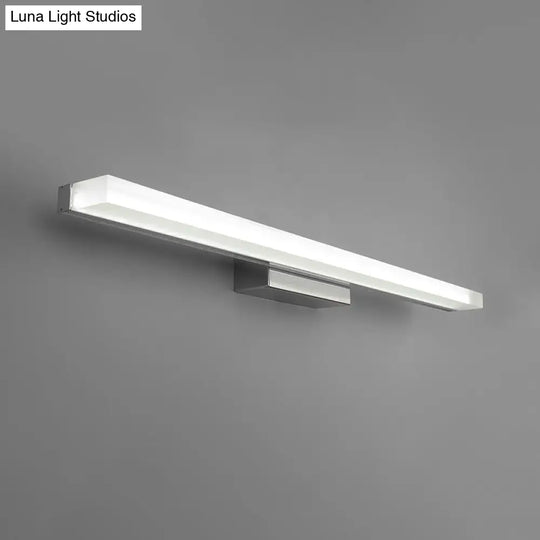 Led Nickel Wall Sconce Light With Modern Style For Toilets Elongated Acrylic Vanity Lighting