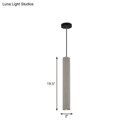 Tubular Led Nordic Ceiling Lamp - Bedside Pendant In White/Yellow Light 10.5/19.5 Tall