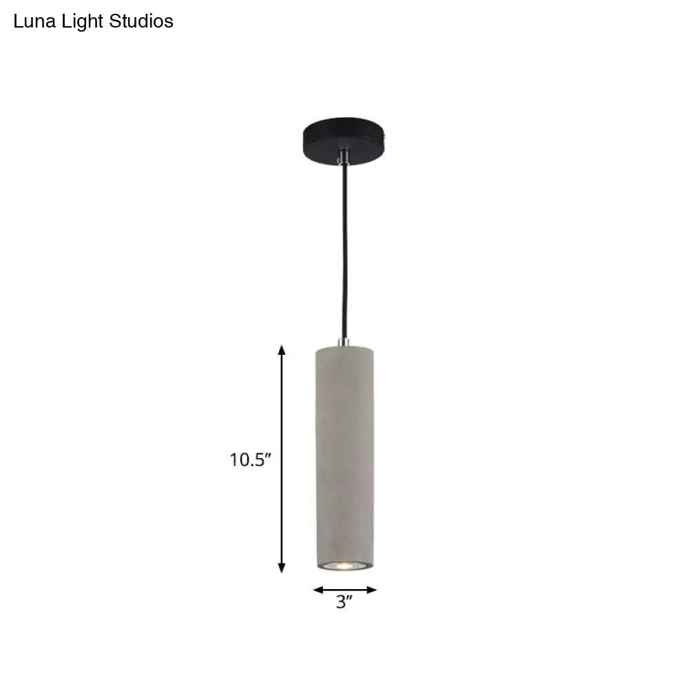 Tubular Led Nordic Ceiling Lamp - Bedside Pendant In White/Yellow Light 10.5/19.5 Tall