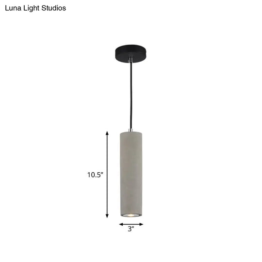 Tubular Led Nordic Ceiling Lamp - Bedside Pendant In White/Yellow Light 10.5/19.5 Tall