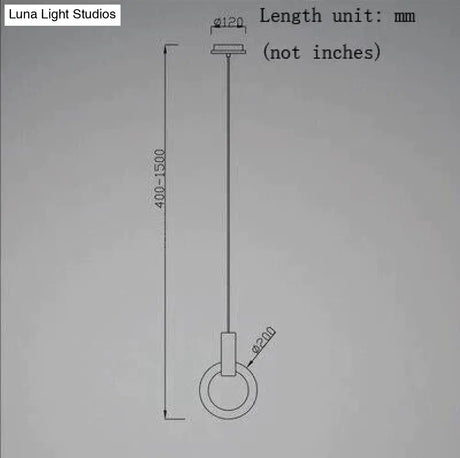 Led Nordic Wooden Iron Acryl Rings Diy Lamp Light.pendant Lights.pendant Lamp.pendant Light For