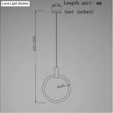 Led Nordic Wooden Iron Acryl Rings Diy Lamp Light.pendant Lights.pendant Lamp.pendant Light For