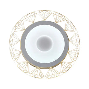 Led Round Ceiling Light With Diamond Wire - Modern Acrylic Lamp White Ideal For Kindergarten Beige