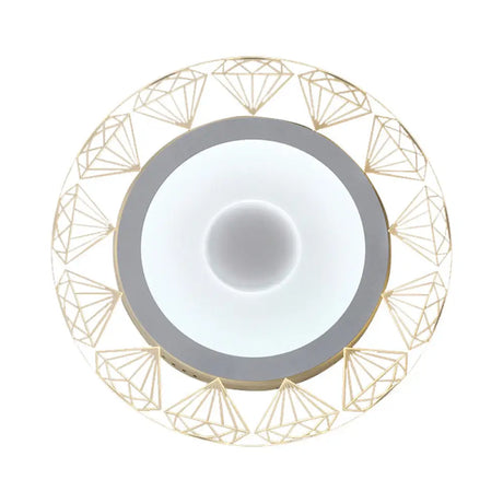 Led Round Ceiling Light With Diamond Wire - Modern Acrylic Lamp White Ideal For Kindergarten Beige