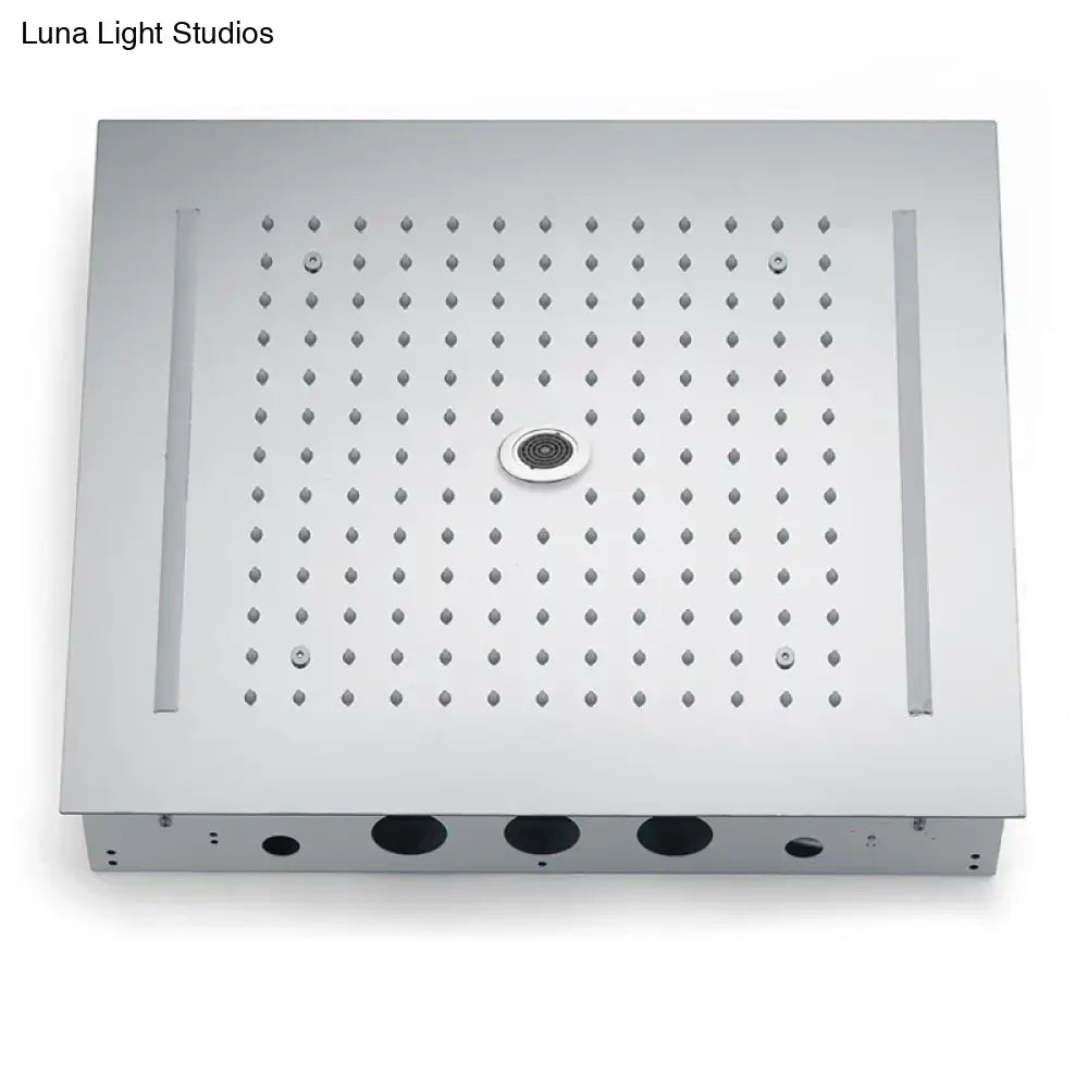 LED Shower Set Thermostatic 3 Ways Ceiling Massage Column and Rainfall Bathroom Chrome Surface shower Faucet