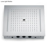 LED Shower Set Thermostatic 3 Ways Ceiling Massage Column and Rainfall Bathroom Chrome Surface shower Faucet