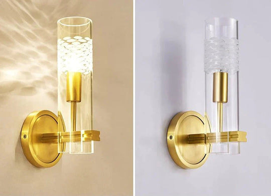 Leichte Luxus-Wandleuchte für das Arbeitszimmer, Nachttisch, Flur, aus Kupfer 