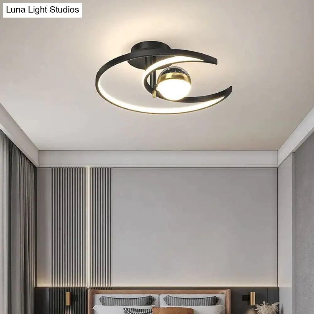 Light Luxury Romantic Starry Sky Bedroom Ceiling Lamp Moon LED Lamp Ceiling