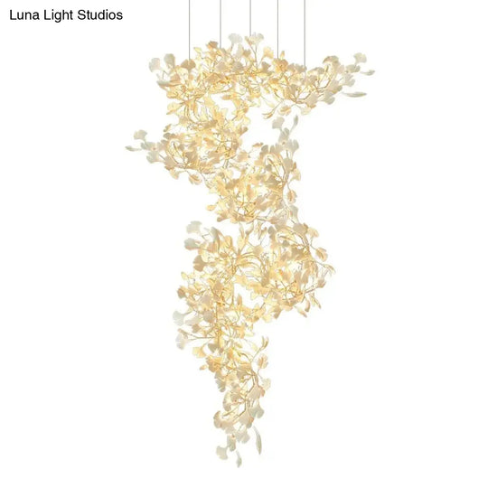 Liora Luxury Duplex Chandelier – Modern Villa Staircase Lighting