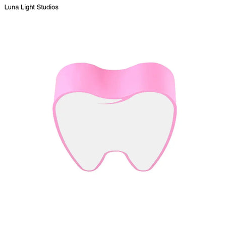 Little Tooth Kids Bedroom Ceiling Lamp - Acrylic Modern Flush Mount Light
