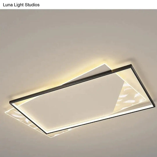 Living Room Lamp Led Light Luxury Modern Creative Feather Ceiling Rectangular Hall