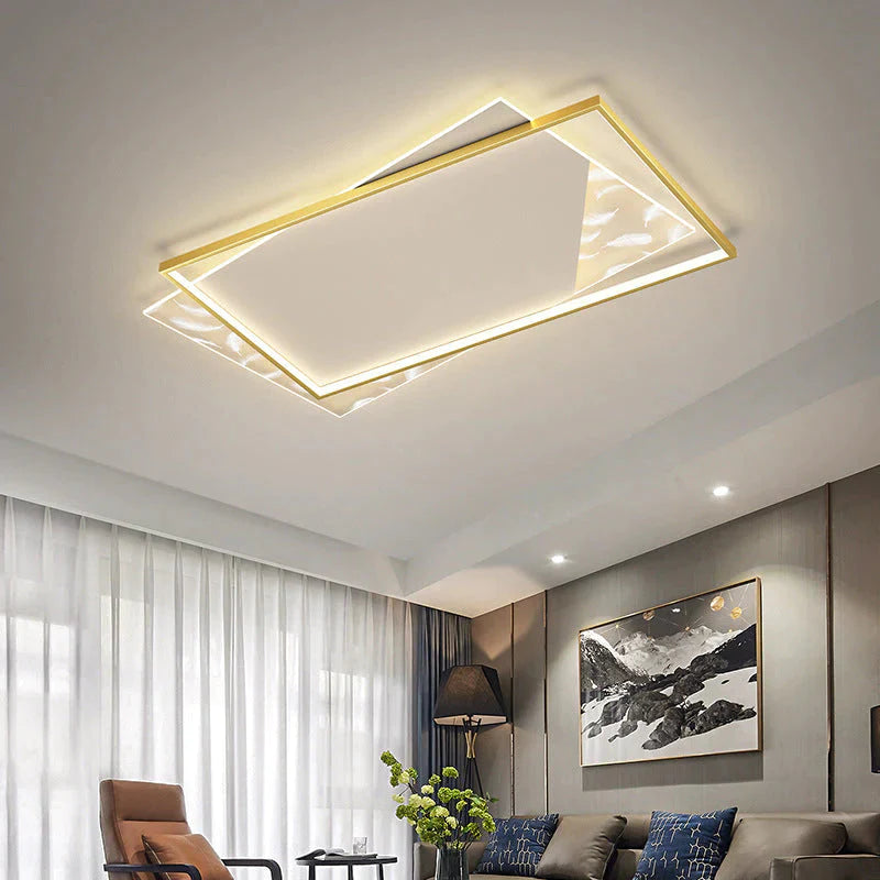 Wohnzimmer Lampe Led Licht Luxus Moderne Kreative Feder Decke Lampe Rechteckige Halle Lampe