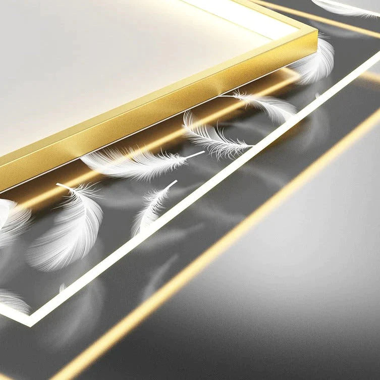 Wohnzimmer Lampe Led Licht Luxus Moderne Kreative Feder Decke Lampe Rechteckige Halle Lampe