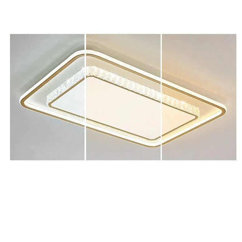 Wohnzimmerlampe Einfache Atmosphäre LED Deckenkristall Schlafzimmerlampe