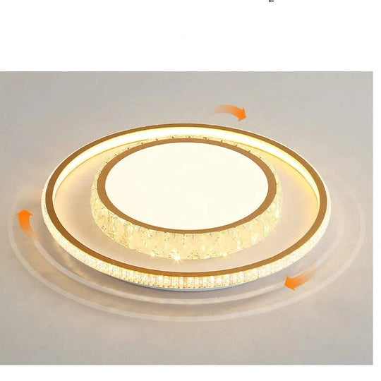 Wohnzimmerlampe Einfache Atmosphäre LED Deckenkristall Schlafzimmerlampe
