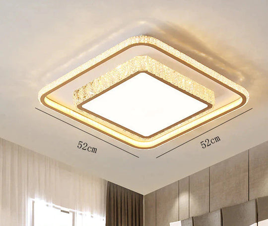 Wohnzimmerlampe Einfache Atmosphäre LED Deckenkristall Schlafzimmerlampe