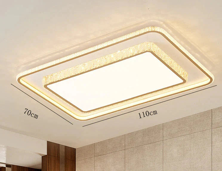 Wohnzimmerlampe Einfache Atmosphäre LED Deckenkristall Schlafzimmerlampe